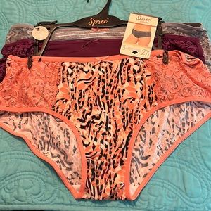 NWT Spree Intimates 3 pack plus size hipster panties